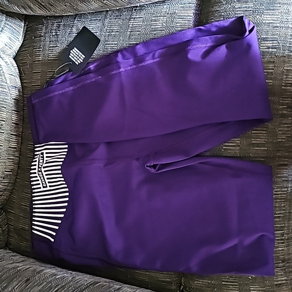 Ladies purple savage fenty leggings.